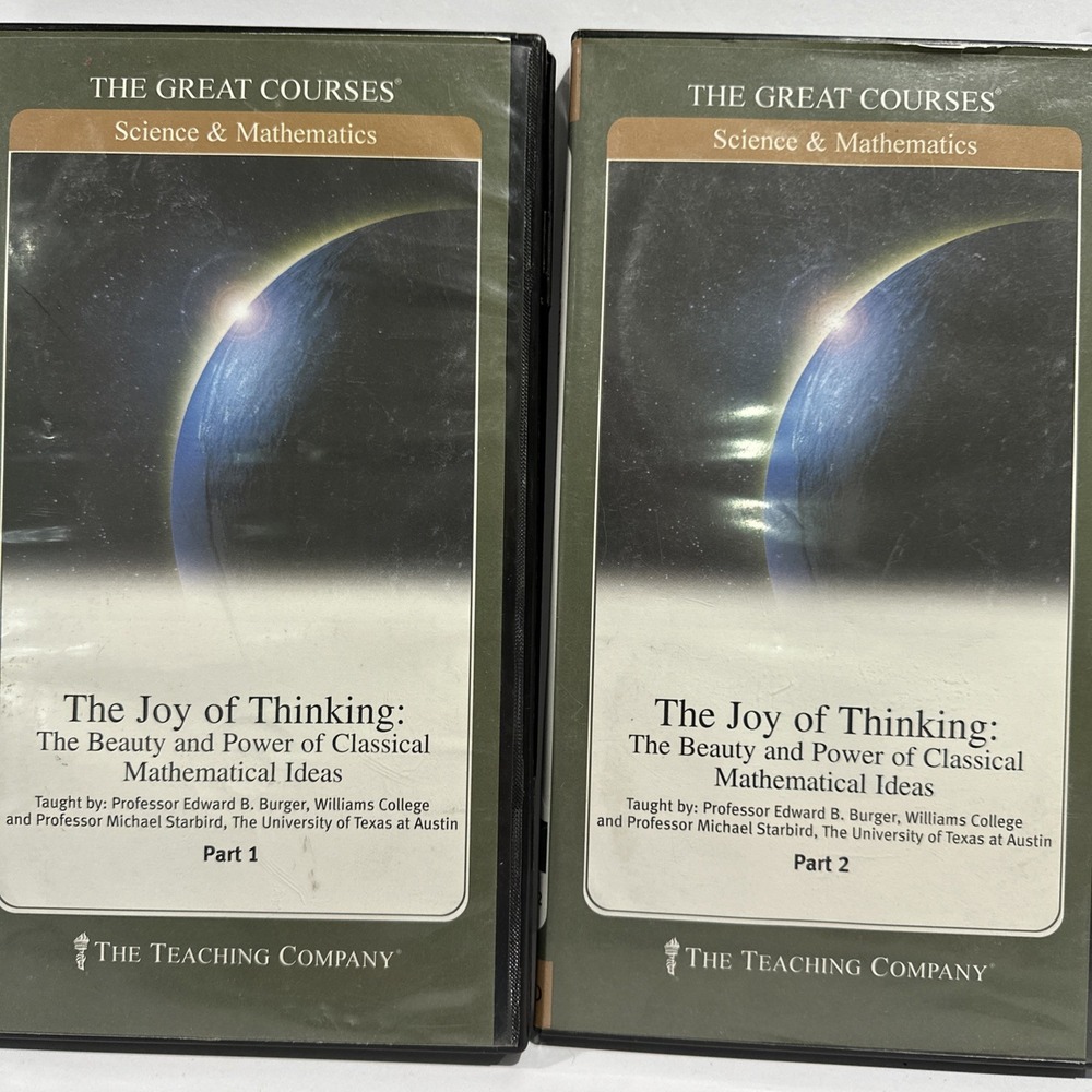 THE JOY OF THINKING Great Courses 4-Disc DVD SET Science & Mathematics W/ Guides